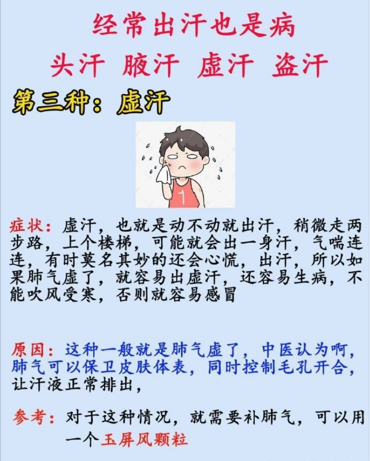 经常出汗，也是病！