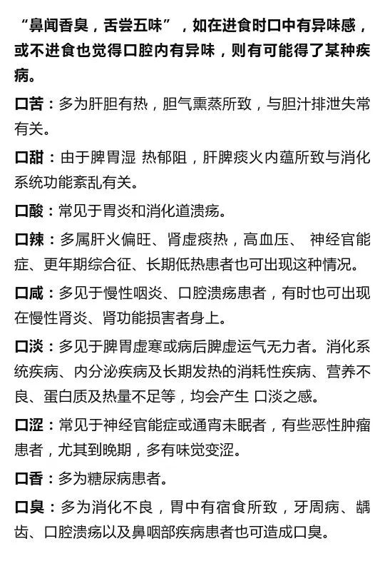 看了这个症状对照表，可以查知自身的疾病！