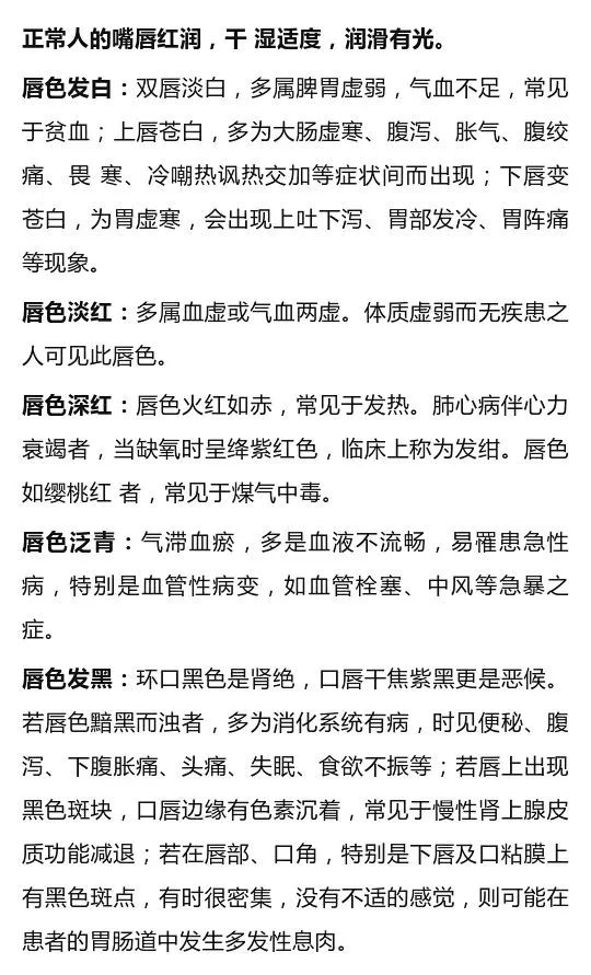 看了这个症状对照表，可以查知自身的疾病！