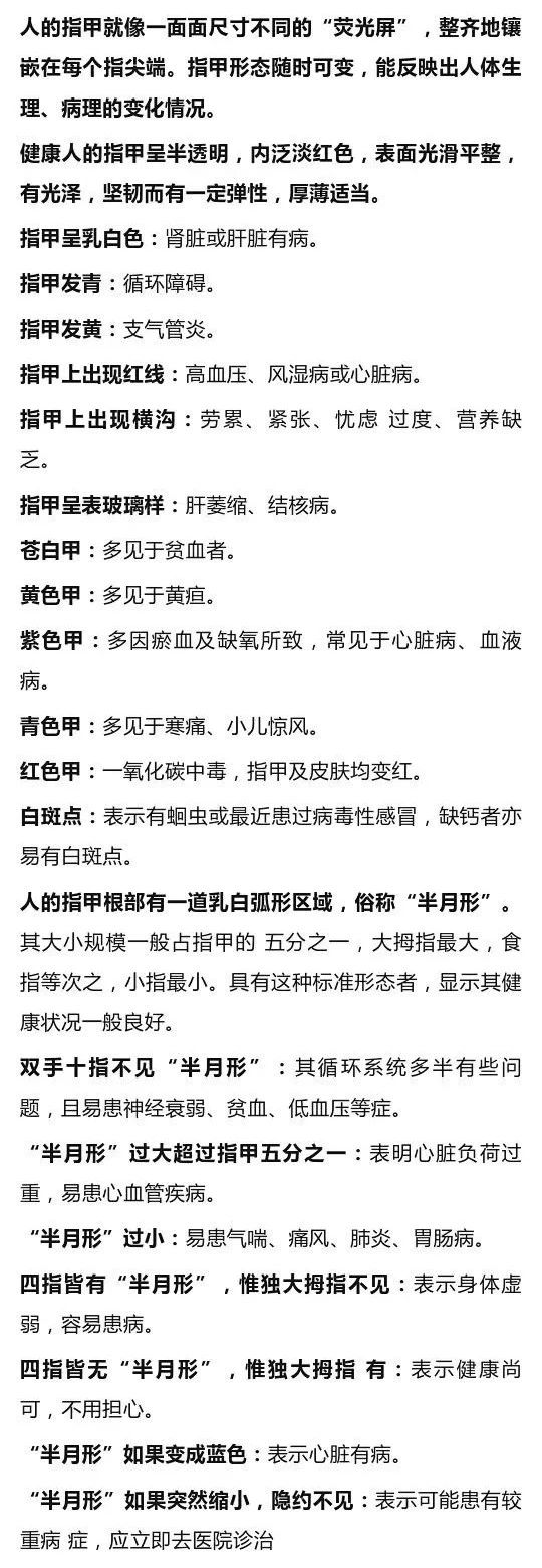 看了这个症状对照表，可以查知自身的疾病！